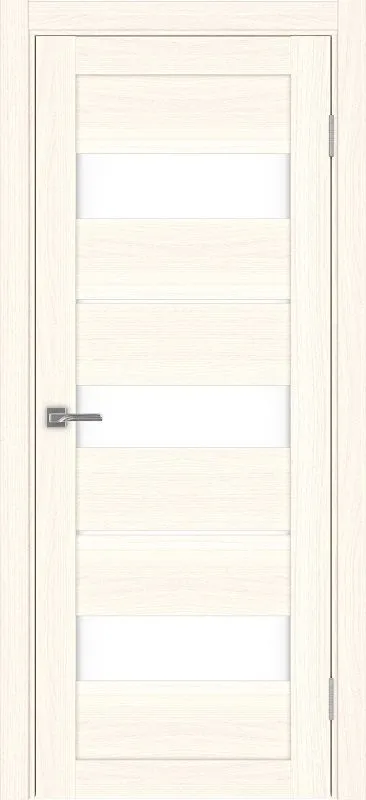 Двери в интерьере - Дверь Эко 526.122 ясень светлый, lacobel белый