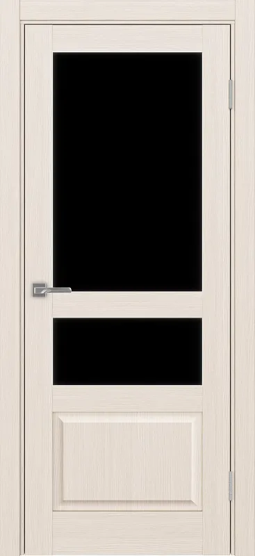 Двери в интерьере - Дверь Эко 631.221 ОФ3 ясень перламутровый, lacobel черный