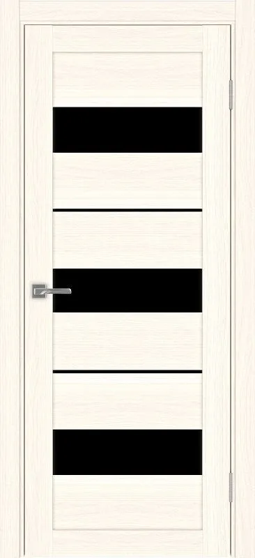 Двери в интерьере - Дверь Эко 526.122 ясень светлый, lacobel черный
