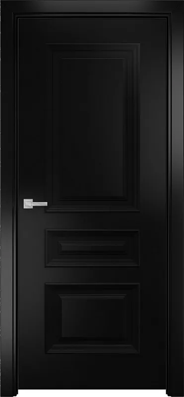 Двери в интерьере - Дверь Оникс Афина эмаль черная, глухая