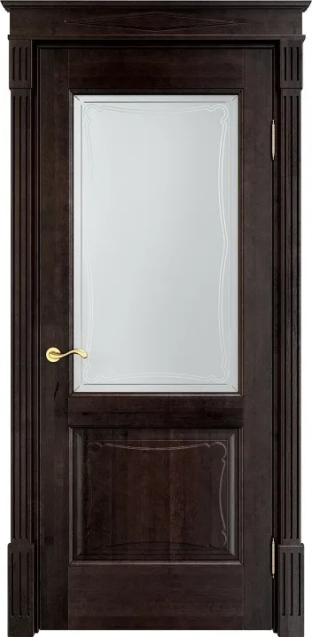 Дверь ПМЦ массив ольхи ОЛ6.2 венге, стекло 6-4