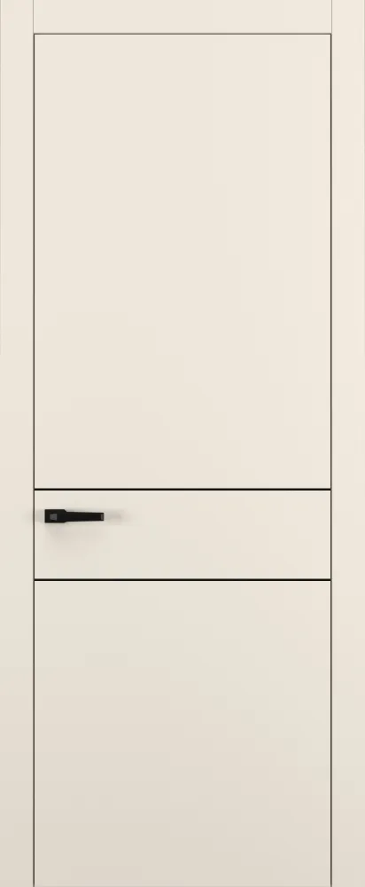 Двери в интерьере - Дверь Z K16 полипропилен крем, молдинг черный, глухая