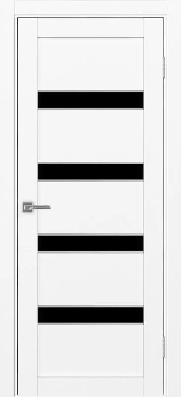 Двери в интерьере - Дверь Эко 505.12 АПС белый снежный молдинг SC, lacobel черный