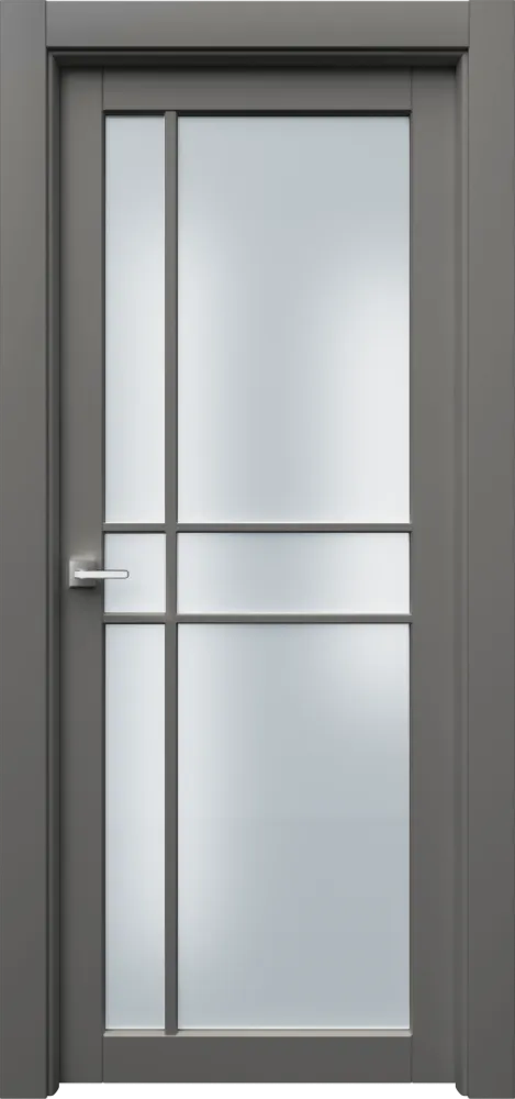Двери в интерьере - Дверь Ронд2Р6с эмаль серая, сатинат