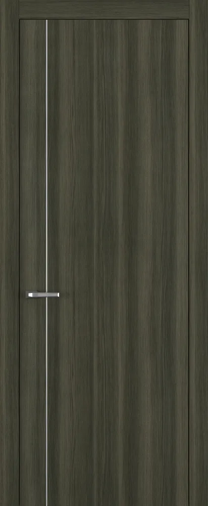 Двери в интерьере - Дверь Z K14 toppan дуб темный, молдинг серебро, глухая