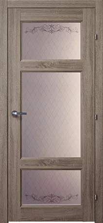 Дверь Краснодеревщик 6342 сонома, стекло художественное