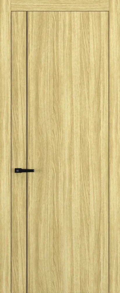 Двери в интерьере - Дверь Z K14 toppan дуб натуральный, молдинг черный, глухая