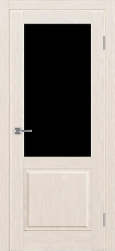 Двери в интерьере - Дверь Эко 602.21 ОФ3 ясень перламутровый, lacobel черный
