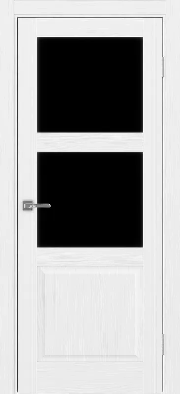 Двери в интерьере - Дверь Эко 630.221 ОФ3 белый лед, lacobel черный