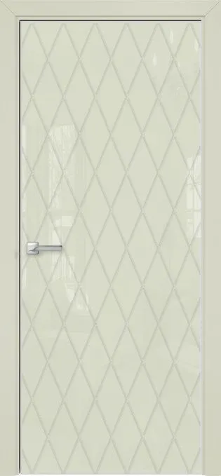 Двери в интерьере - Дверь Оникс Арт, лакобель слоновая кость RAL 1013, гравировка №10