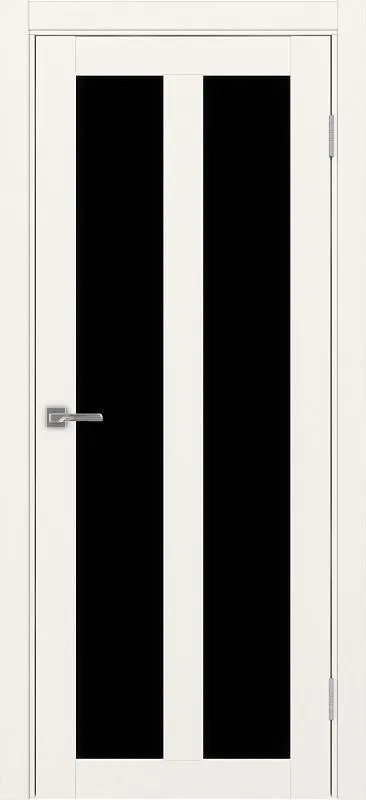 Двери в интерьере - Дверь Эко 521.22 бежевый, lacobel черный