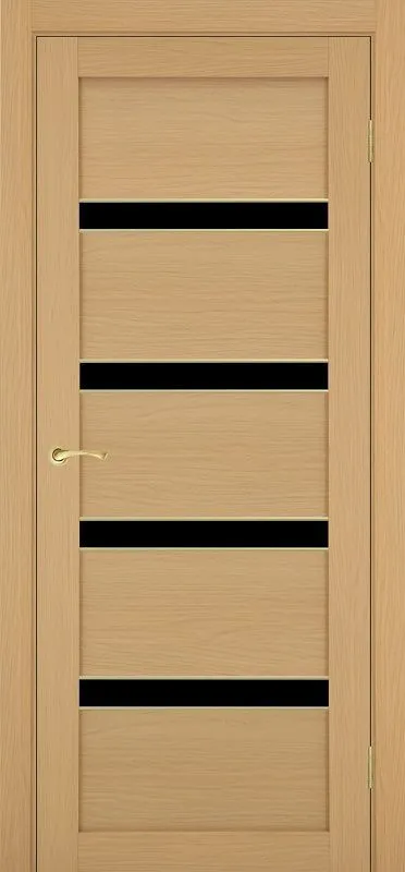 Двери в интерьере - Дверь Эко 505.12 АПС ясень темный молдинг SG, lacobel черный