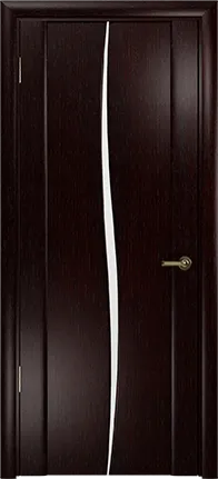 Дверь Арт Деко Спациа-лепесток венге, белый триплекс