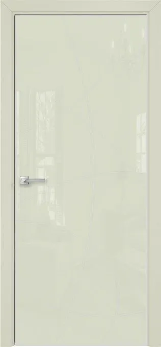 Двери в интерьере - Дверь Оникс Арт, лакобель слоновая кость RAL 1013, пескоструй №6