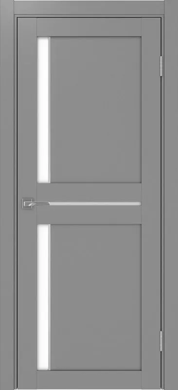 Двери в интерьере - Дверь Эко 523.221 АПП серый молдинг SC, lacobel белый