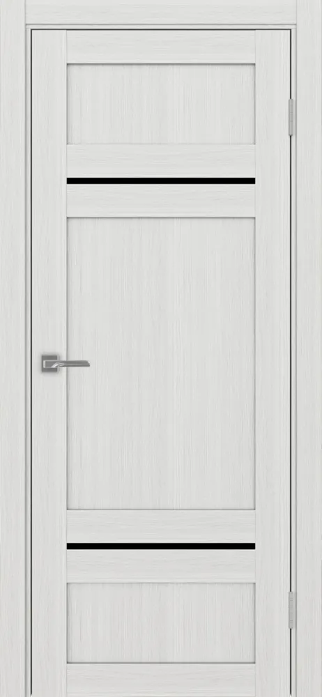 Двери в интерьере - Дверь Эко 532.12121 ясень серебристый, lacobel черный