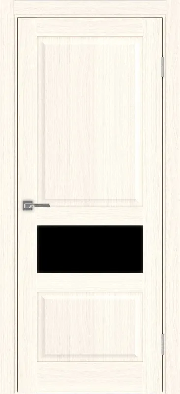 Двери в интерьере - Дверь Эко 631.121 ОФ3 ясень светлый, lacobel черный