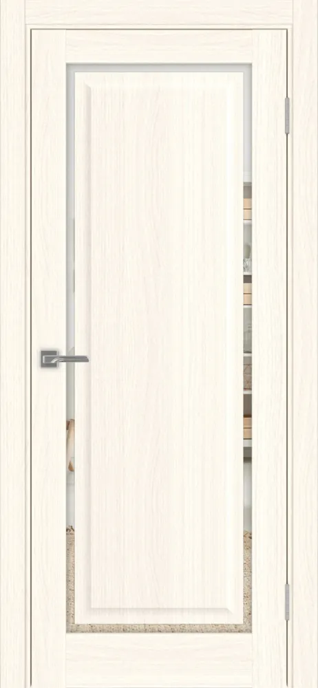 Двери в интерьере - Дверь Эко 601С.21 ОФ4 ясень светлый, зеркало