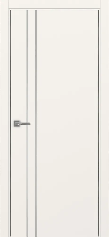 Двери в интерьере - Дверь Эко 205 бежевый молдинг SC, кромка AL хром SC с 2-х сторон, глухая