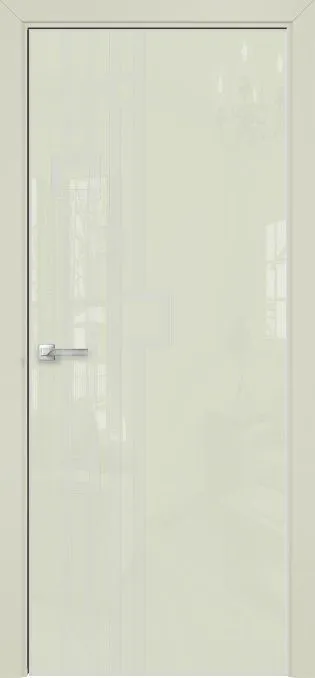Двери в интерьере - Дверь Оникс Арт, лакобель слоновая кость RAL 1013, пескоструй №9
