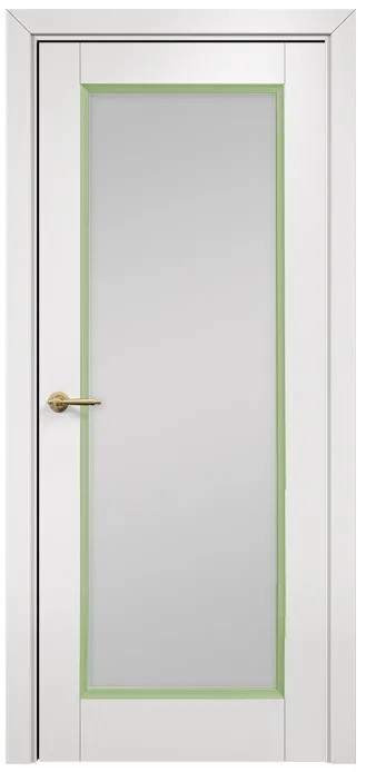 Двери в интерьере - Дверь Оникс Тоскана 1 эмаль белая/фисташковая, сатинат белый