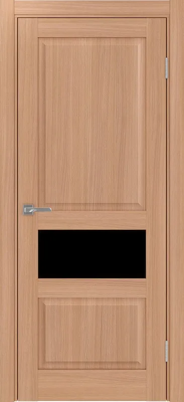 Двери в интерьере - Дверь Эко 631.121 ОФ3 ясень темный, lacobel черный