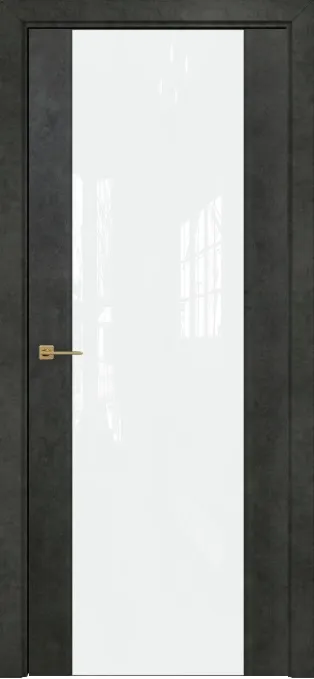 Двери в интерьере - Дверь Оникс Престиж бетон темный, триплекс белый
