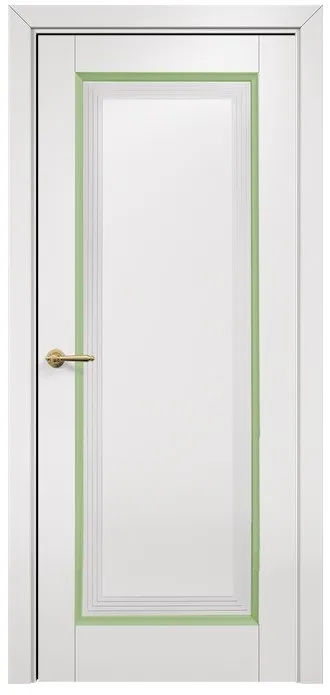 Двери в интерьере - Дверь Оникс Тоскана 1 эмаль белая/фисташка, глухая
