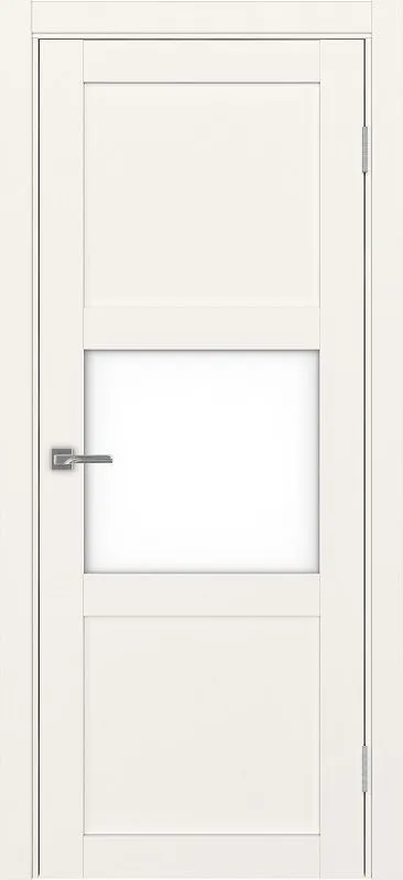 Двери в интерьере - Дверь Эко 530.121 бежевый, lacobel белый