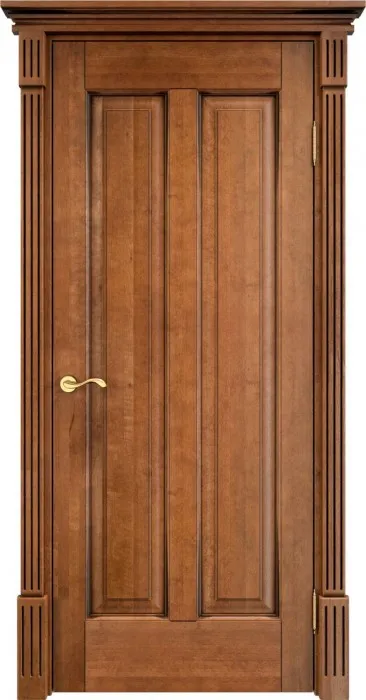 Двери в интерьере - Дверь ПМЦ массив ольхи ОЛ102 орех 10% с патиной, глухая