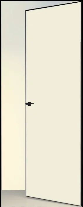 Двери в интерьере - Дверь скрытая ИУ-42 AL black с 4-х сторон, эмаль белый жемчуг, revers 2,41 м