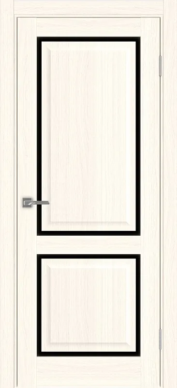 Двери в интерьере - Дверь Эко 602С.2121 ОФ4 ясень светлый, lacobel черный