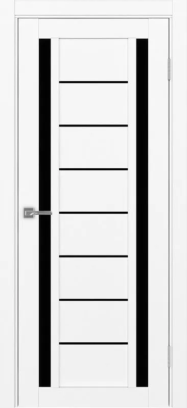 Двери в интерьере - Дверь Эко 558.212 белый снежный, lacobel черный