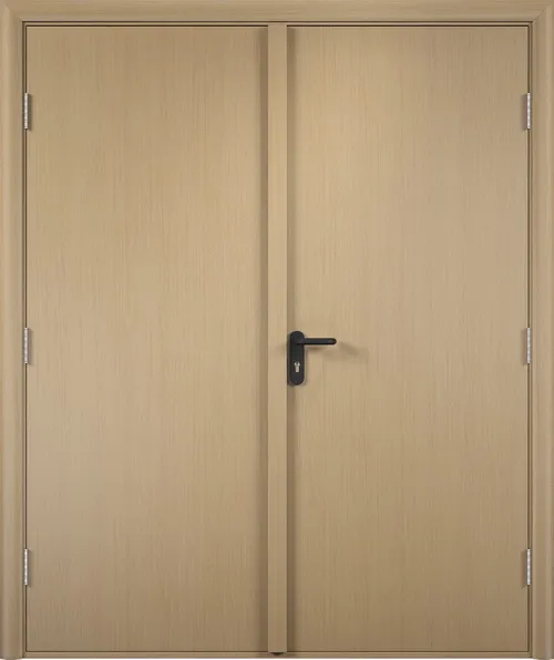 Двери в интерьере - Дверь противопожарная V ДПГ+ДПГ финиш-пленка 60 мин, беленый дуб