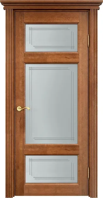 Двери в интерьере - Дверь ПМЦ массив ольхи ОЛ55 орех 10%, стекло 55-4