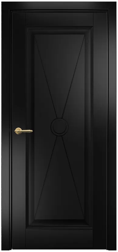 Двери в интерьере - Дверь Оникс Поло эмаль черная, глухая