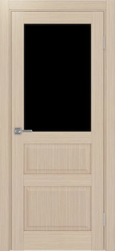 Двери в интерьере - Дверь Эко 631.211 ОФ3 дуб беленый, lacobel черный