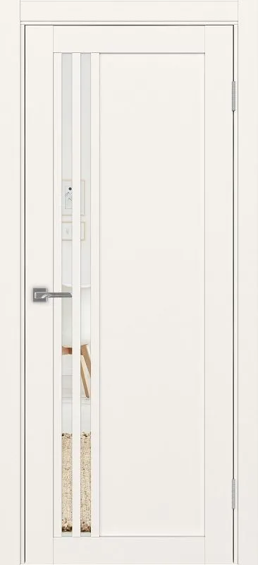 Двери в интерьере - Дверь Эко 555.21 бежевый, стеклопакет зеркало