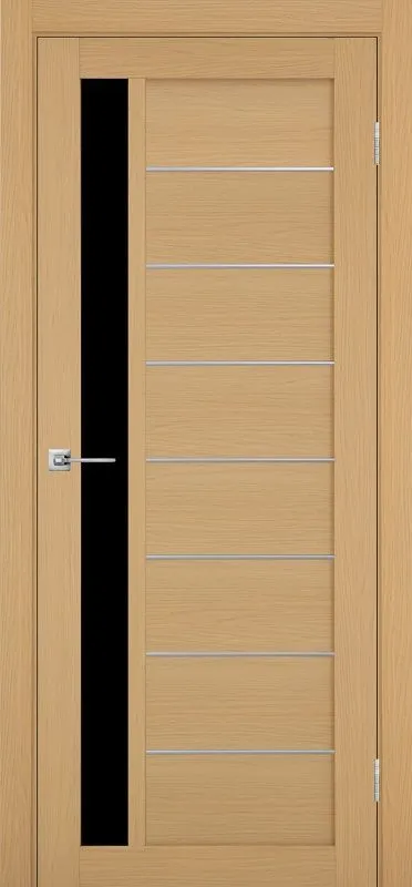 Двери в интерьере - Дверь Эко 554.21 АПП ясень темный молдинг SC, lacobel черный