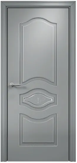 Двери в интерьере - Дверь Оникс Сицилия фрезерованная эмаль RAL 7040, глухая