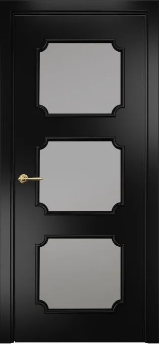 Двери в интерьере - Дверь Оникс Валенсия эмаль черная по МДФ, сатинат графит