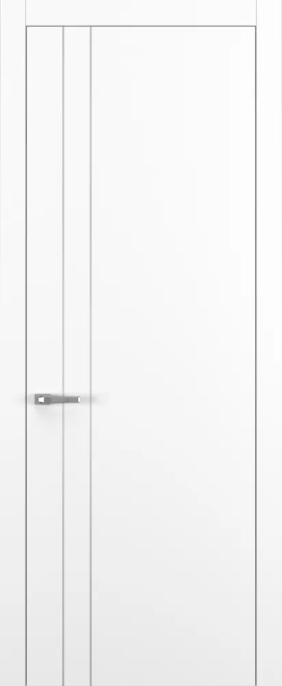Двери в интерьере - Дверь Z K15 полипропилен белый, молдинг серебро, глухая