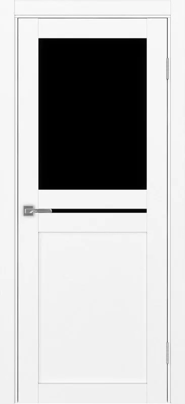 Двери в интерьере - Дверь Эко 520.221 белый снежный, lacobel черный