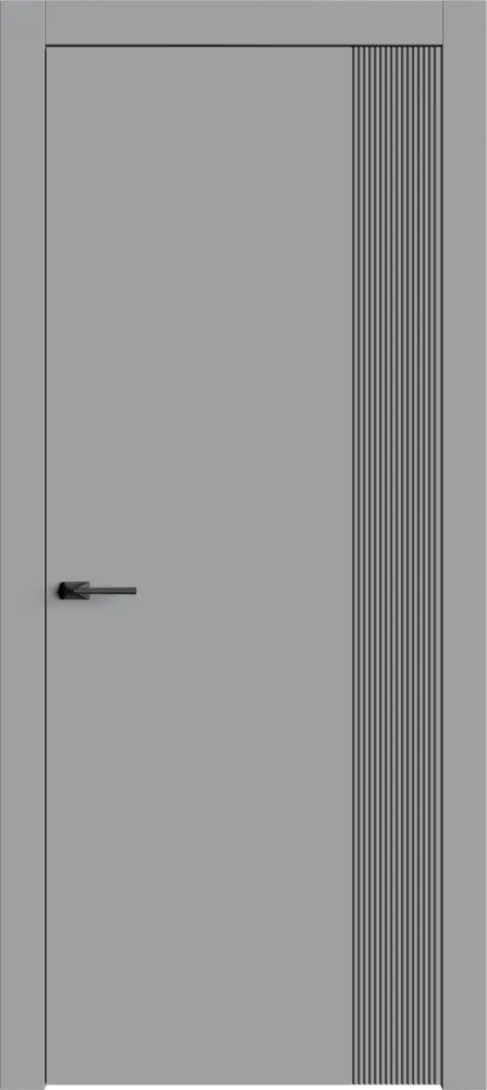 Двери в интерьере - Дверь Лайн6 серая, глухая