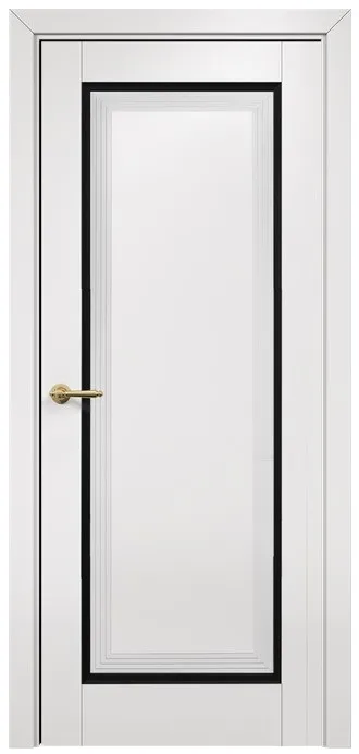 Двери в интерьере - Дверь Оникс Тоскана 1 эмаль белая/чёрная, глухая