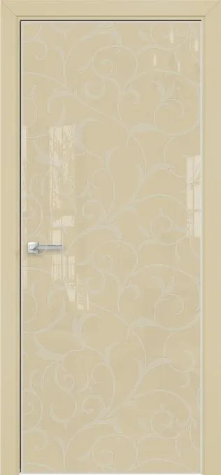 Двери в интерьере - Дверь Оникс Арт лакобель RAL 1015, пескоструй №7
