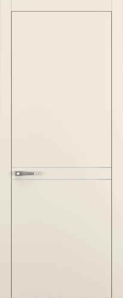 Двери в интерьере - Дверь Z K13 полипропилен крем, молдинг серебро, глухая