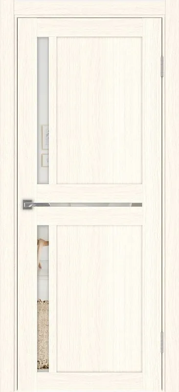 Двери в интерьере - Дверь Эко 523.221 ясень светлый, стеклопакет зеркало