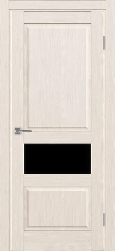 Двери в интерьере - Дверь Эко 631.121 ОФ3 ясень перламутровый, lacobel черный