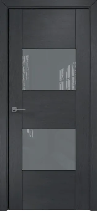 Двери в интерьере - Дверь Оникс Парма дуб графит, глухая лакобель RAL 7040